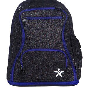 Rebel Athletic Cheer Imagine Rebel Dream Bag Black Sparkle with Purple Zipper